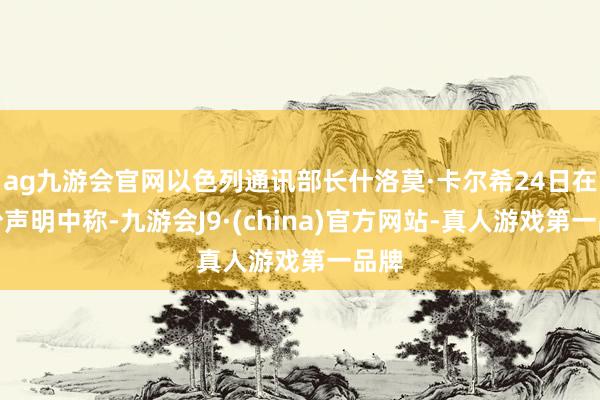 ag九游会官网以色列通讯部长什洛莫·卡尔希24日在一份声明中称-九游会J9·(china)官方网站-真人游戏第一品牌