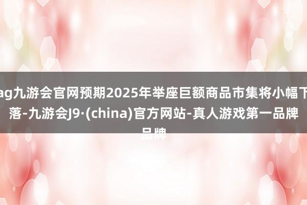 ag九游会官网预期2025年举座巨额商品市集将小幅下落-九游会J9·(china)官方网站-真人游戏第一品牌